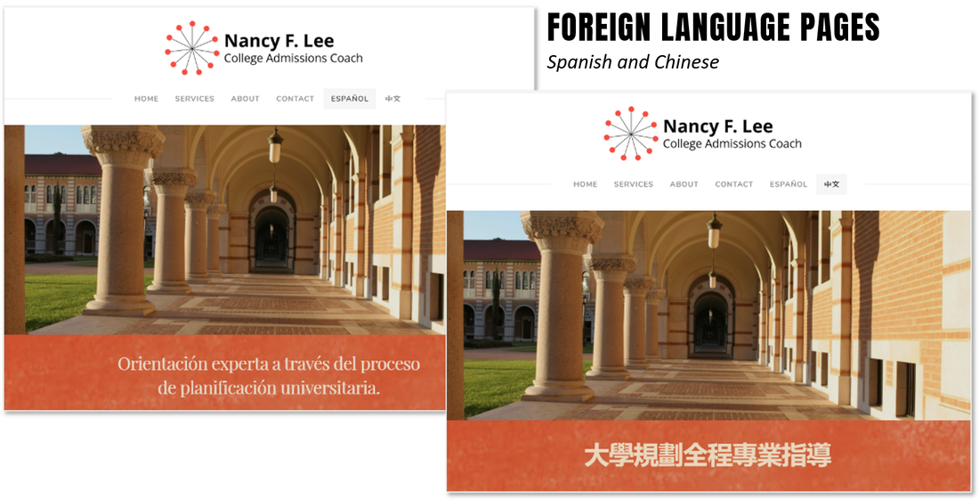 Nicolette A. Munoz Consulting - Nancy F. Lee College Admissions Coach Website Design